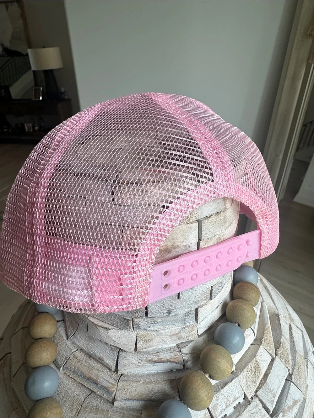 Pink Embroidered Trucker Hat - 